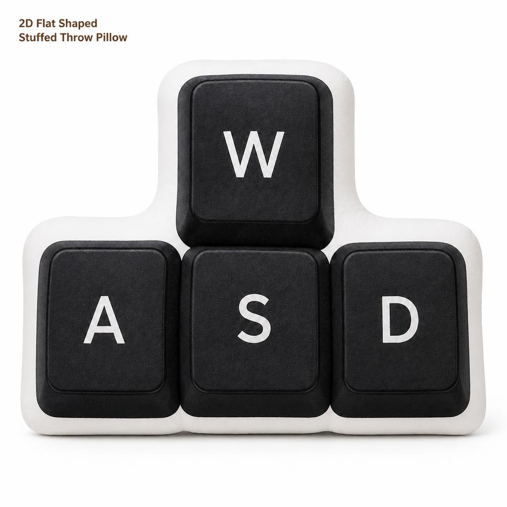 Esports Gaming Bed - وسادة على شكل لوحة مفاتيح WASD