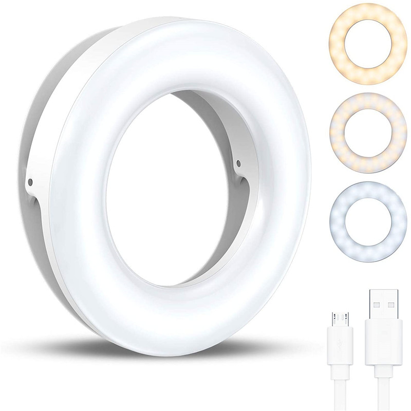 المحمولة LED كليب مصباح مصمم ع - مراجعة Webcam Ring Light وسعره