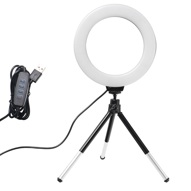 6 بوصة حلقة الضوء مع ترايبود L - مراجعة Webcam Ring Light وسعره