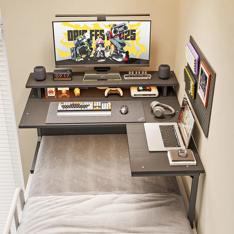 مكتب زاوية على شكل حرف L لسرير - مراجعة Esports Gaming Bed وسعره