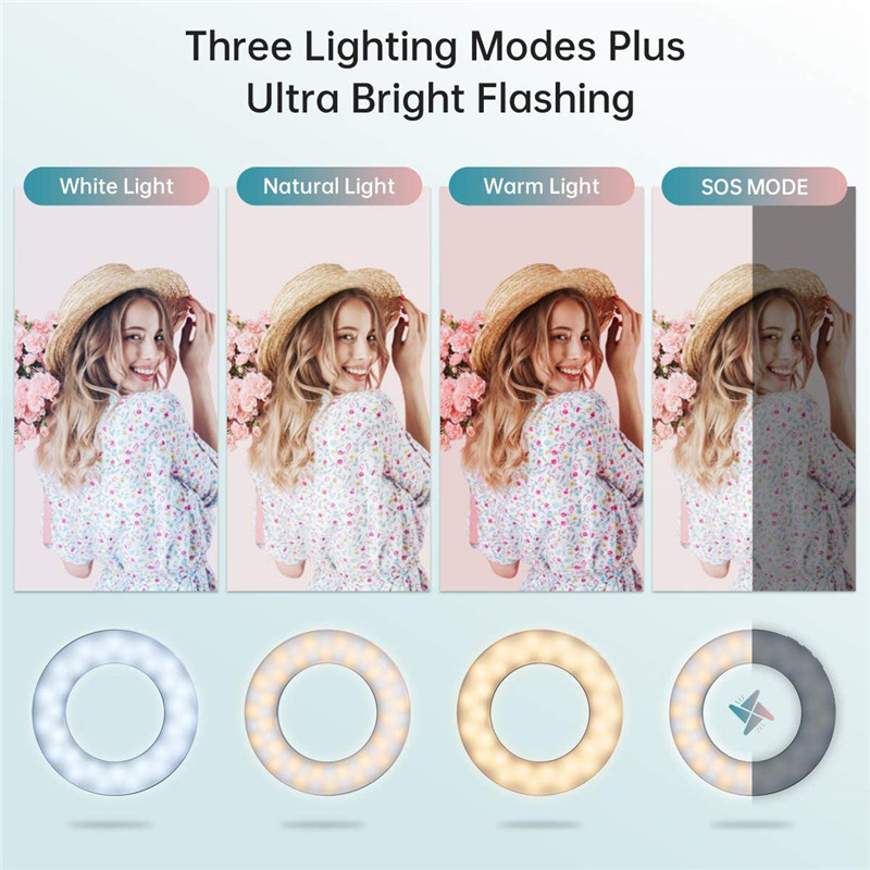 ترقية 3200K-6500K LED كليب مصب - مراجعة Webcam Ring Light وسعره