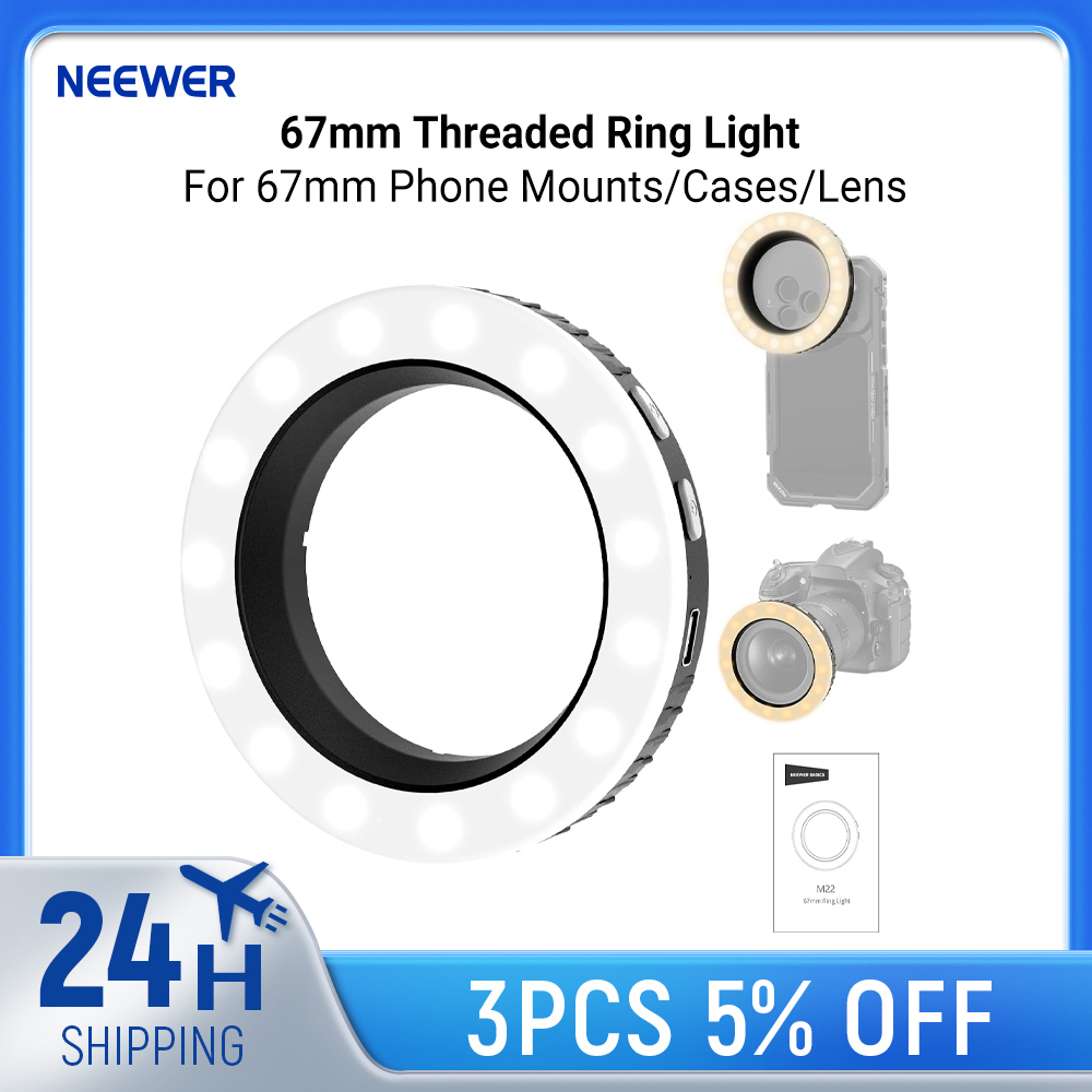 إضاءة حلقية أساسية من NEEWER ب - مراجعة Webcam Ring Light وسعره
