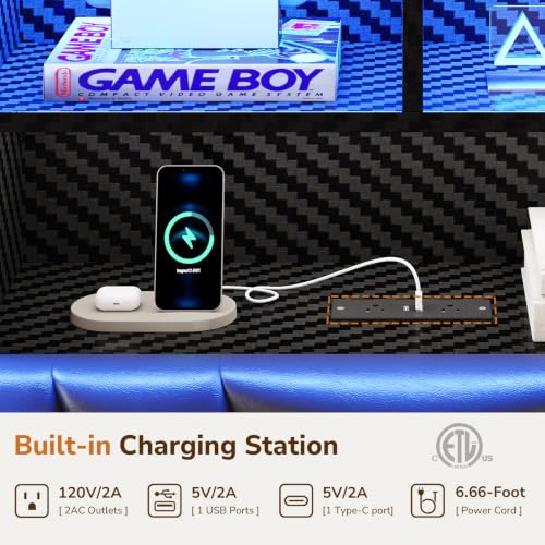 إطار سرير بحجم كامل مع 4 أدراج - مراجعة Esports Gaming Bed وسعره