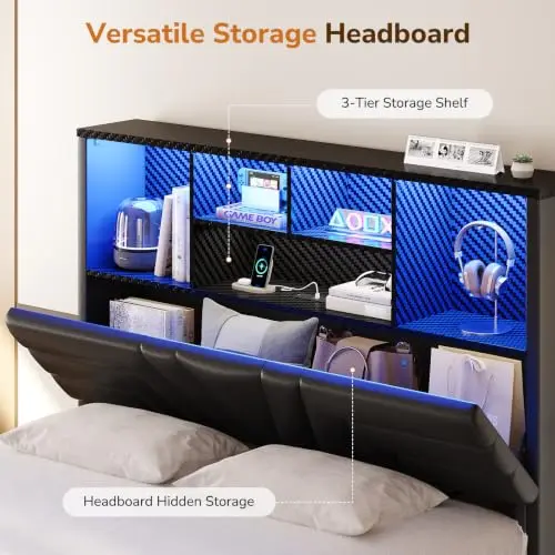 إطار سرير بحجم كامل مع 4 أدراج - مراجعة Esports Gaming Bed وسعره