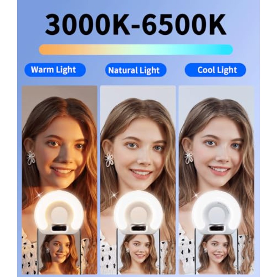 ضوء حلقي محمول للهاتف بثلاثة أ - مراجعة Webcam Ring Light وسعره