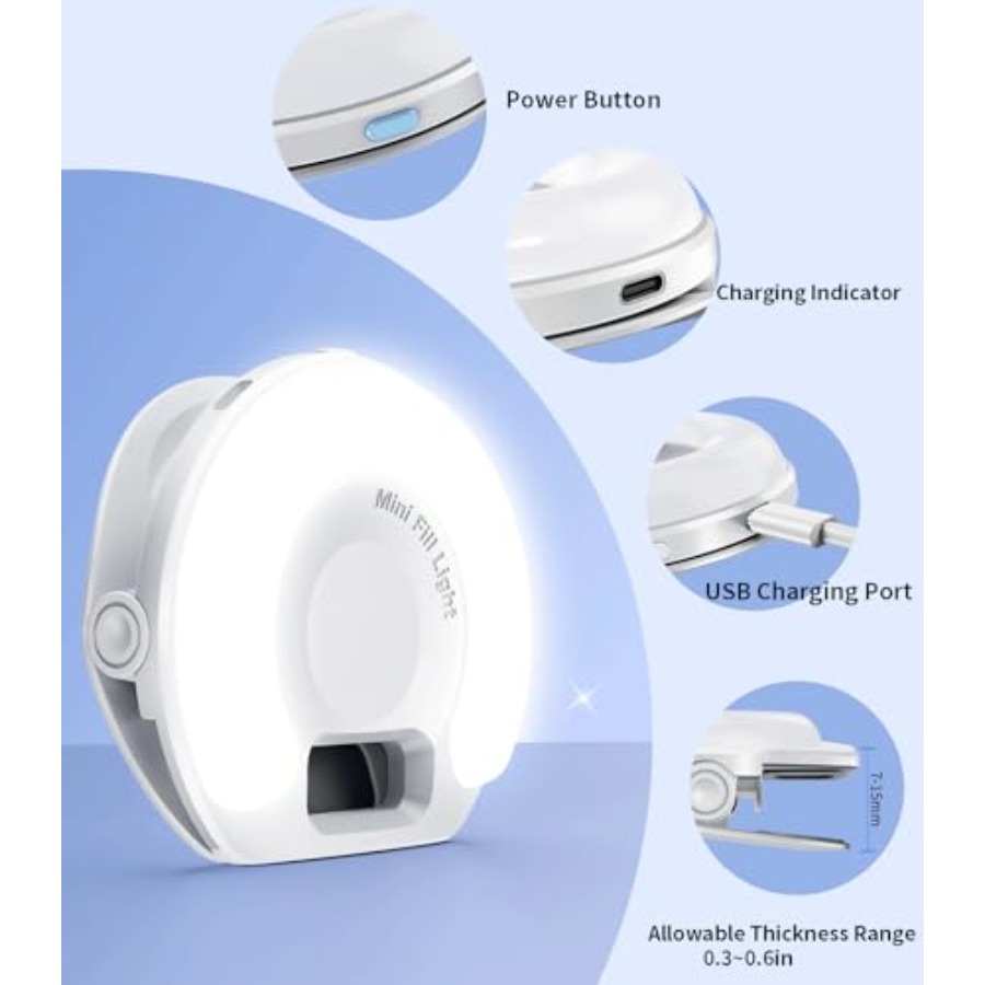 ضوء حلقي محمول للهاتف بثلاثة أ - مراجعة Webcam Ring Light وسعره