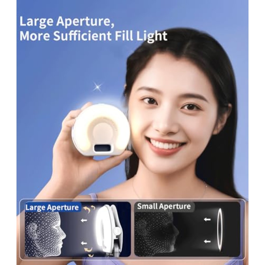 ضوء حلقي محمول للهاتف بثلاثة أ - مراجعة Webcam Ring Light وسعره